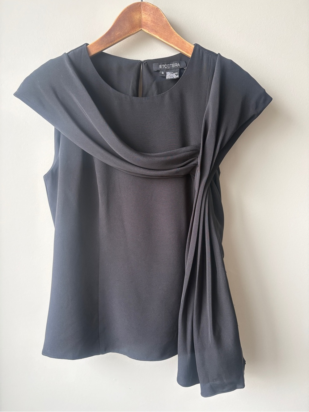 Etcetera Silk Draped Blouse SIZE 8